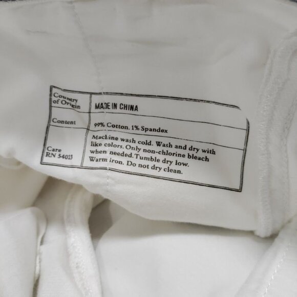 Banana Republic White Low Rise Twee Relaxed Trouser Women's Size 25 - Picture 10 of 16
